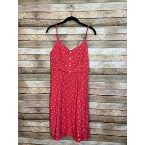 NWT Gap Sleeveless 100% Rayon Smocked Back Button Front Dress Floral Size 6